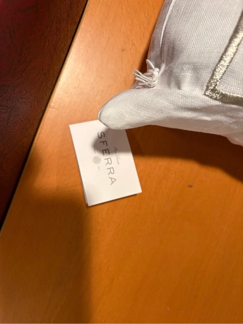 Sferra Love Boudoir Linen Pillow.  NWT